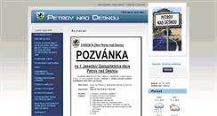 Desktop Screenshot of petrovnaddesnou.cz